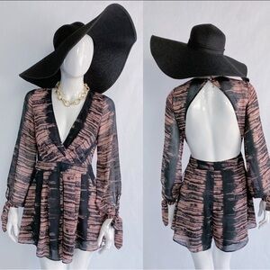 MEEK RUBI ROMPER black long sleeve SIZE SMALL NWOT